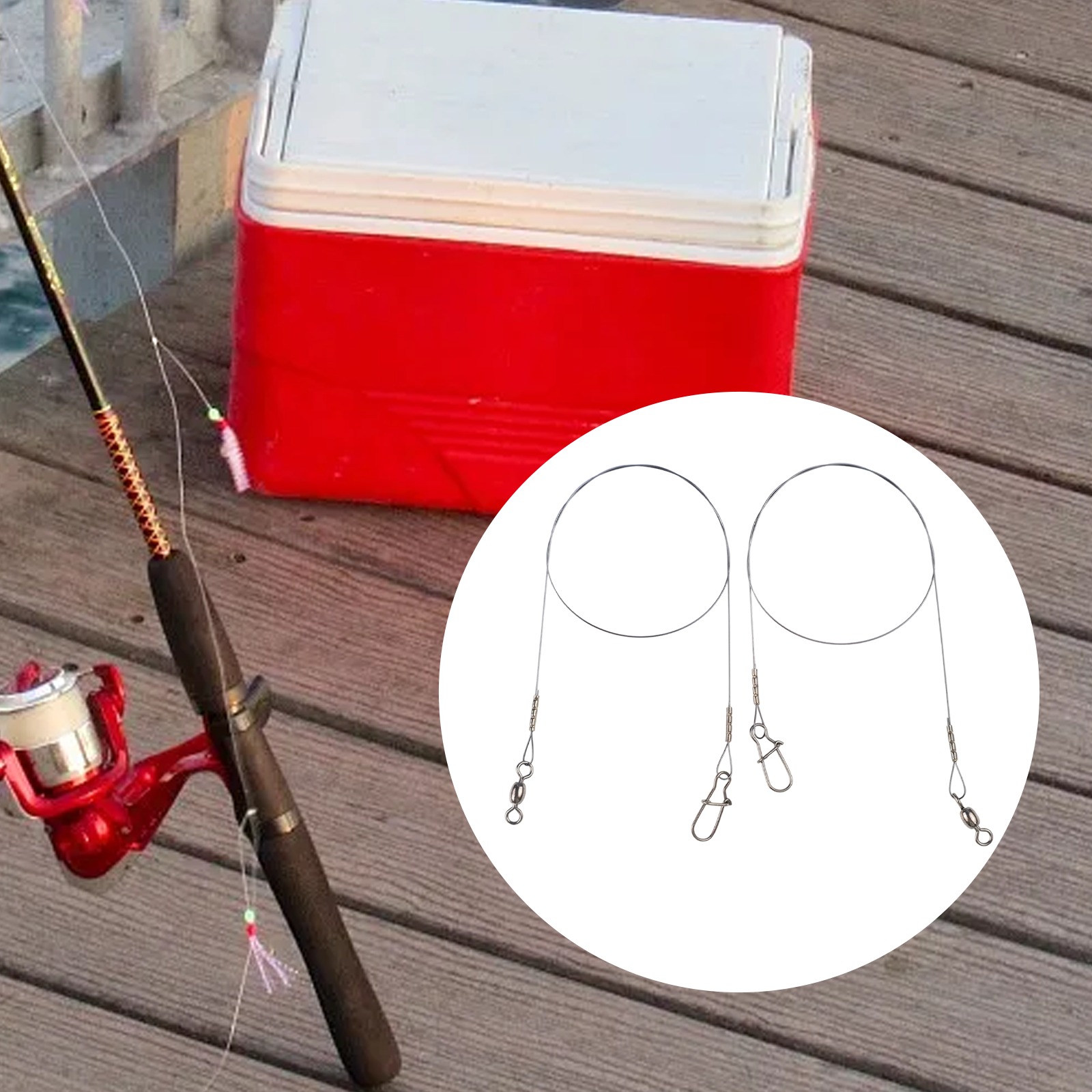 2개입 낚시용 티타늄 와이어 리더 라인 스위블 듀오락  - Fishing Line Winder 리뷰 및 가격