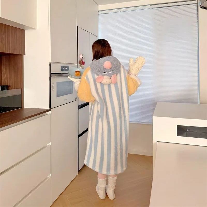 카툰 디즈니 라따뚜이 로브 귀여운 코랄 플리스 안감 라 - Tippet Line 리뷰 및 가격